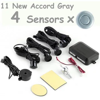 

Monitor Auto DC12V Indicator Probe Reverse Back up Sound Alert BIBI sound Alarm 4 Sensors Radar Detector System Kit