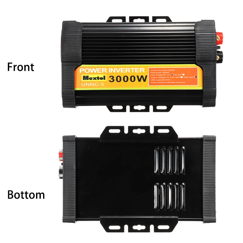 3000 Вт Инвертор с зарядным устройством 12 V дo AC 220 вольт ЖК-дисплей цифровой Max 6000 Вт Модифицированная синусоида преобразователь автомобильное зарядное устройство преобразователь с 2 портами(стандарт