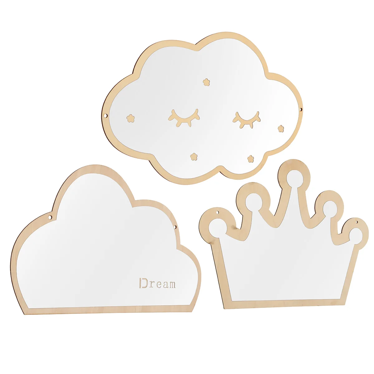 

Wooden Acrylic Wall Decor Cute Mirror For Baby Kids Bedroom Hanging Decoration Cute Cartoon Mirror Home Room