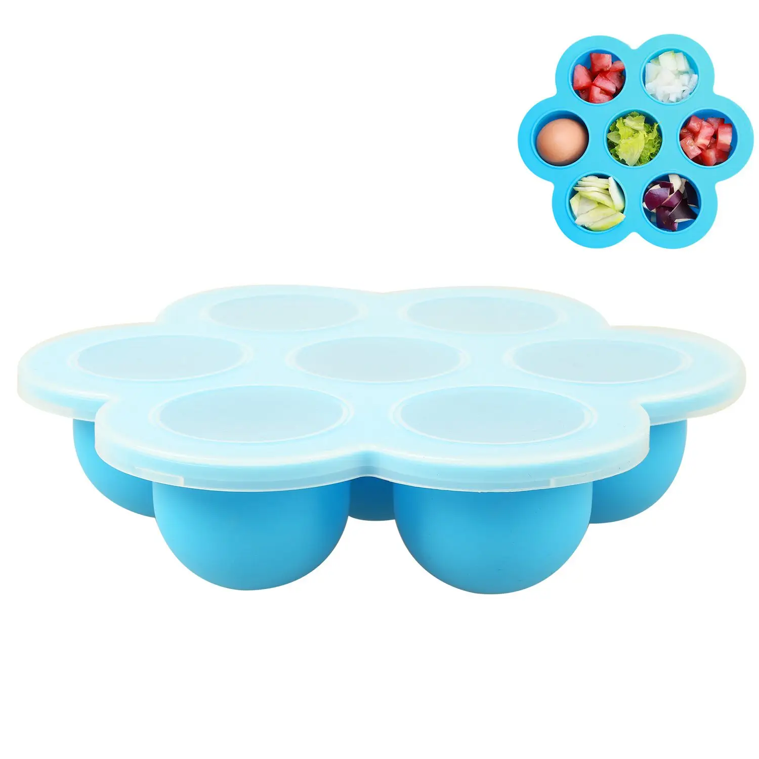 Baby Food Freezer Silicone Baby Food Storage Container Tray with Clip