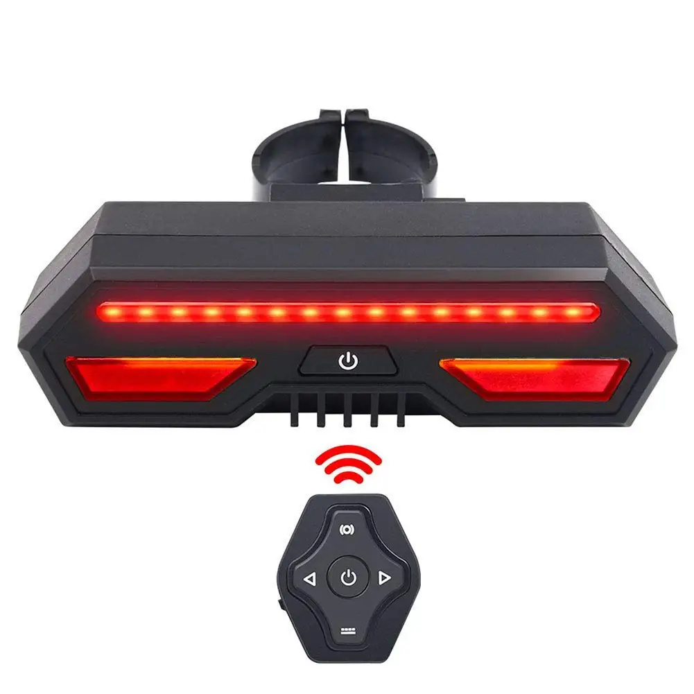 

Bike Tail Light with Turn Signals,Wireless Remote Control Bicycle Tail Light,Safety Brake Lights and Warning Light,2200mAh USB