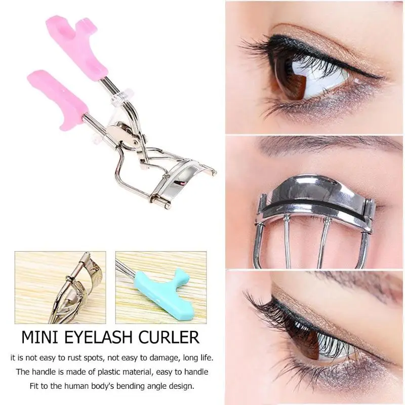 

1pc Pro Handle Eye Lashes Curling Fake False Eyelashes Curling Clip Makeup Tool Kit Random Color