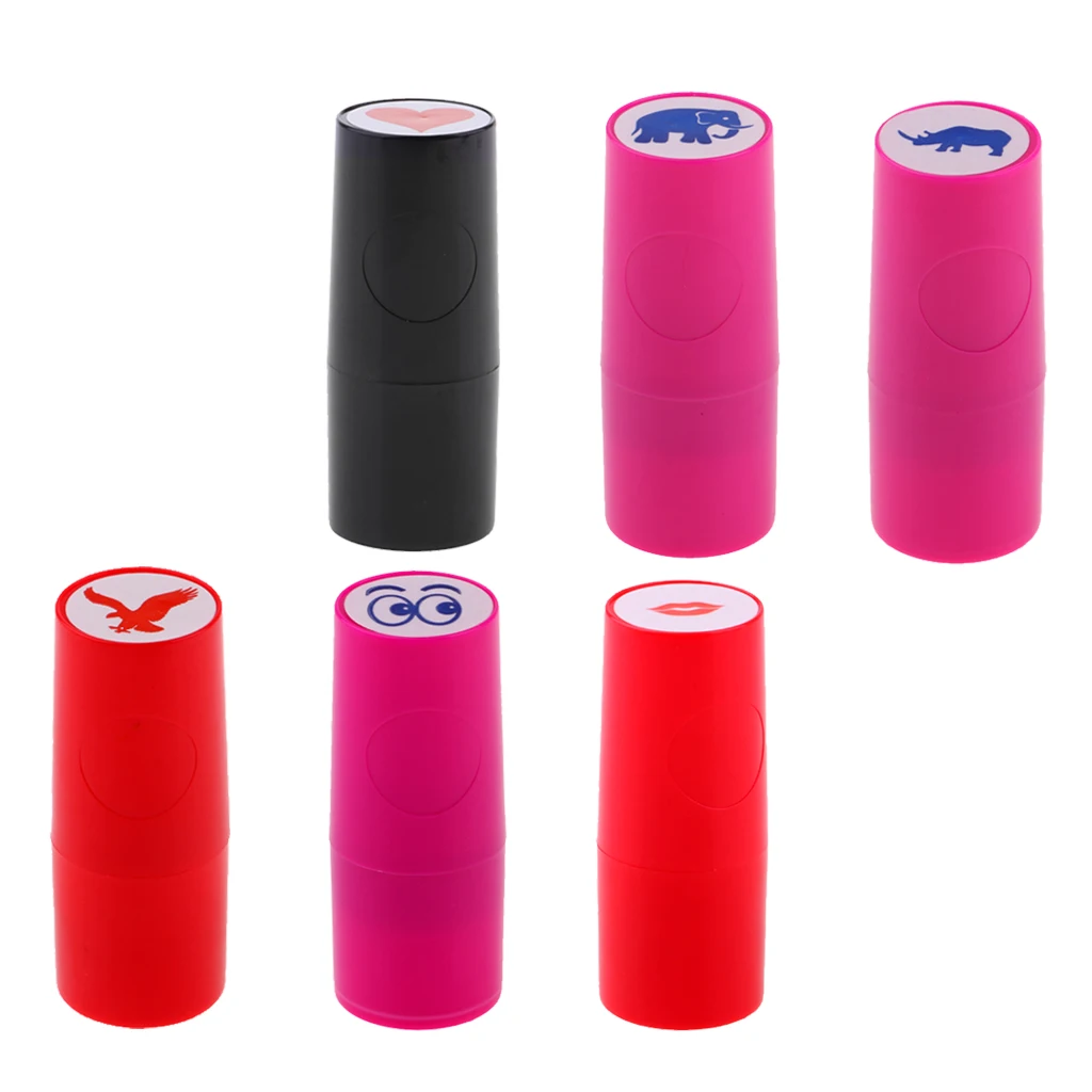 6 Pieces Quick Drying Golf Ball Stamper Golfer Stamp Marker Training