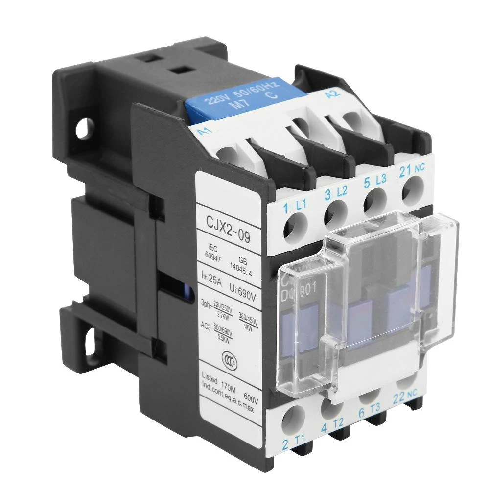 220V 50A AC Contactor High Sensitivity Strong Conductivity Industrial Electric Contactor for Power and Distribution 