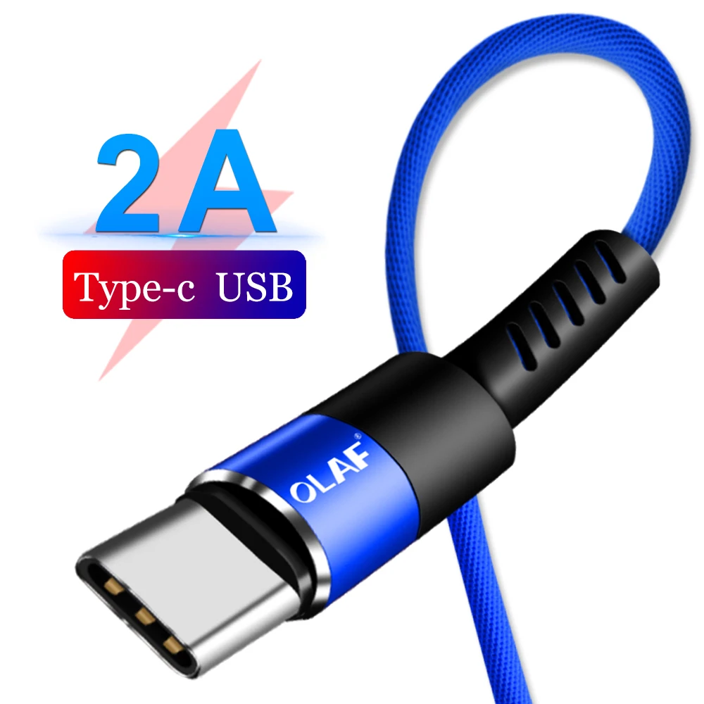 1M USB Type C Cable for Samsung Galaxy S9 S8 Note 9 USB Type C USB C 2A