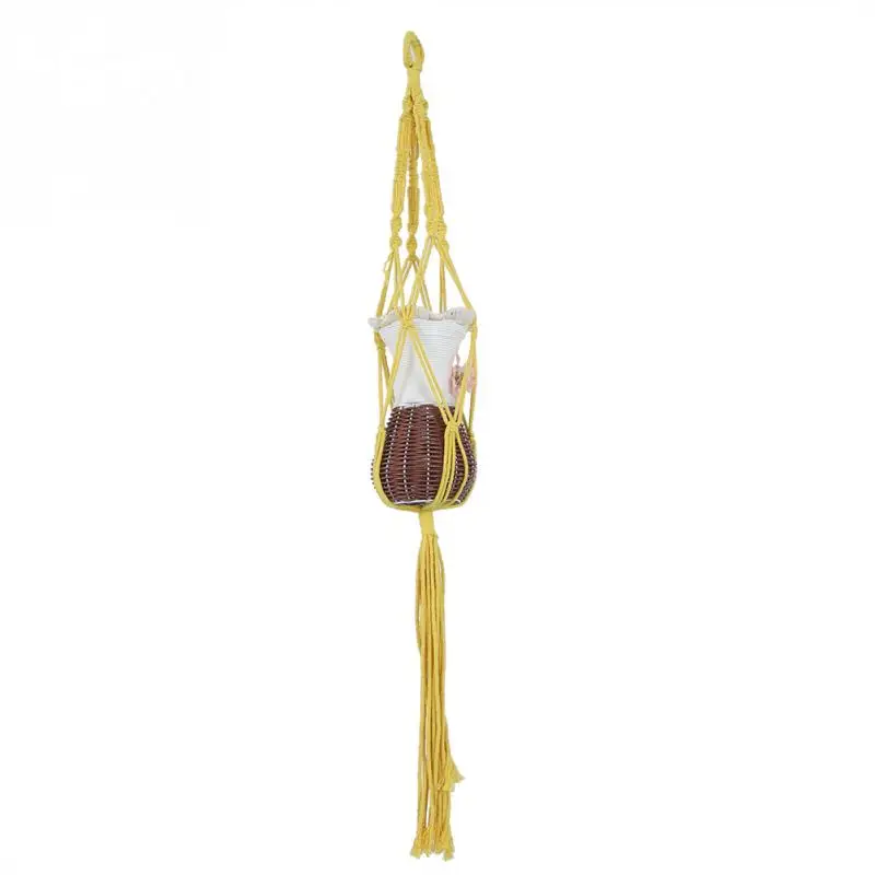 

Macrame Plant Hanger Indoor Outdoor Hanging Flowerpot Hemp Cord Basket