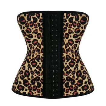 

yellow leopard women girdle waist support corset shaper underwear top slimming underbust leather bustier dress steampunk sexy