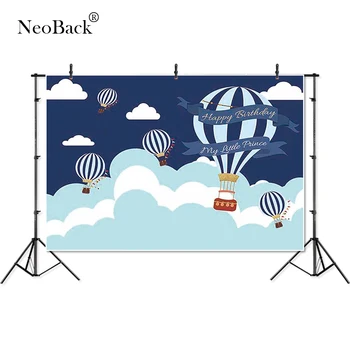 

Thin Vinyl hot air balloon happy birthday cloud baby children Photography studio Background professional indoor Photo Backdrop