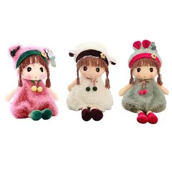 

45cm RagDoll Stuffed Dolls Plush Rag Doll Cute Model Baby Toy Girls Kids Birthday Gift Lovely Girl Wearing Winter Clothes