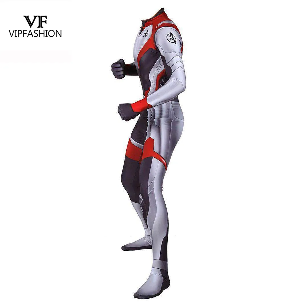 VIP FASHION 2019 New Marvel Avengers Endgame Quantum Realm T-short Tee Man Advanced Tech Top Lycra Shirt Cosplay Costumes