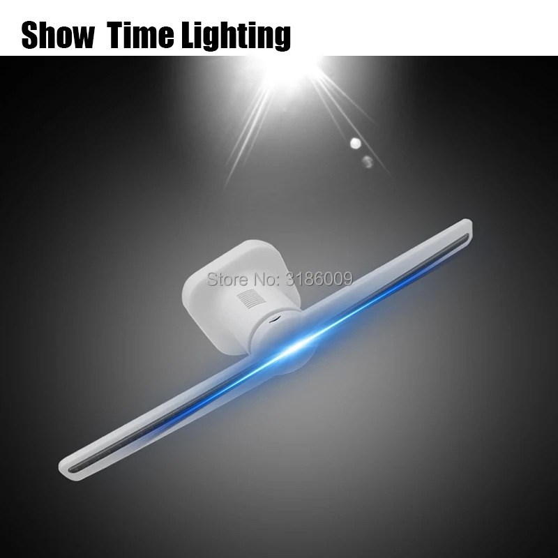 

Showtime 3D LED Holographic Projector Portable Hologram Player 3D Holographic Dispaly Fan Unique Hologram Projector Black/White