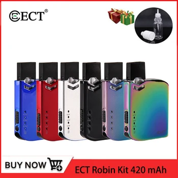 

ECT Robin Pen Kit Electronic Cigarette Vape Kit 2 in 1 Pod System Vaporizer 420mah Battery 0.5ml 1.4ohm Atomizer vs ONVS JC01