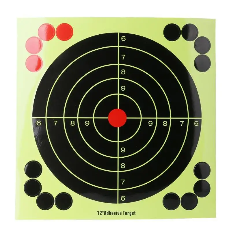 

10 Sticks 12-inch Adhesive Gun Shooting Target Stickers Training Aim Papers