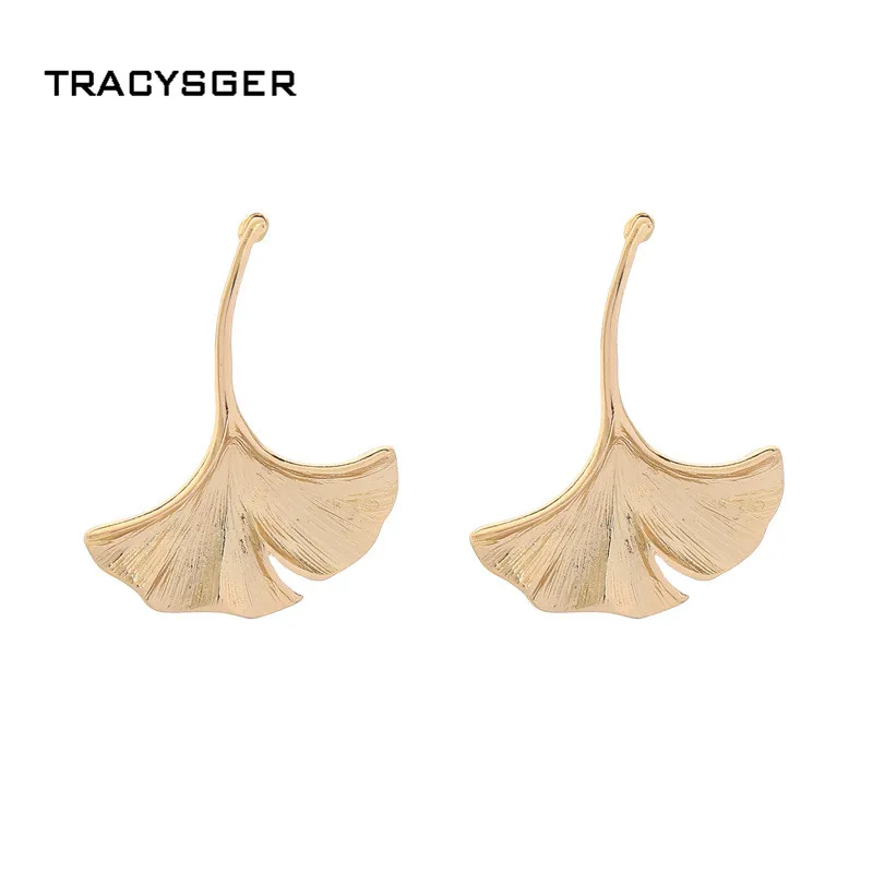 

AB-ed01677c/TRACYSGER/Simple alloy ginkgo leaf earrings