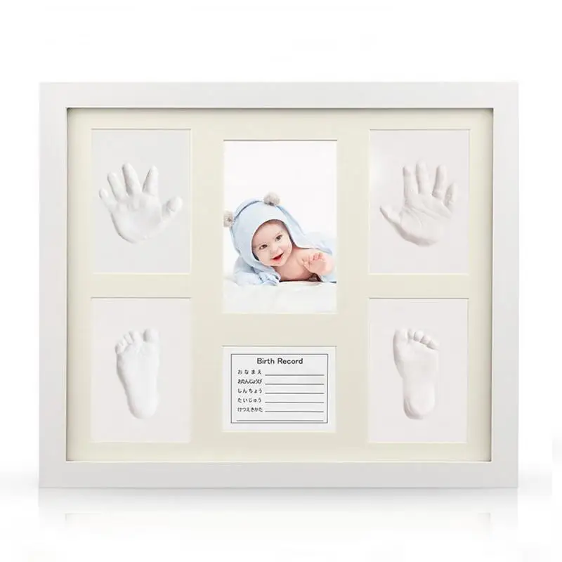 Baby Care нетоксичный ребенка Handprint след комплект глины Детские сувениры литья новорожденных след глины игрушка в подарок с фоторамка O3