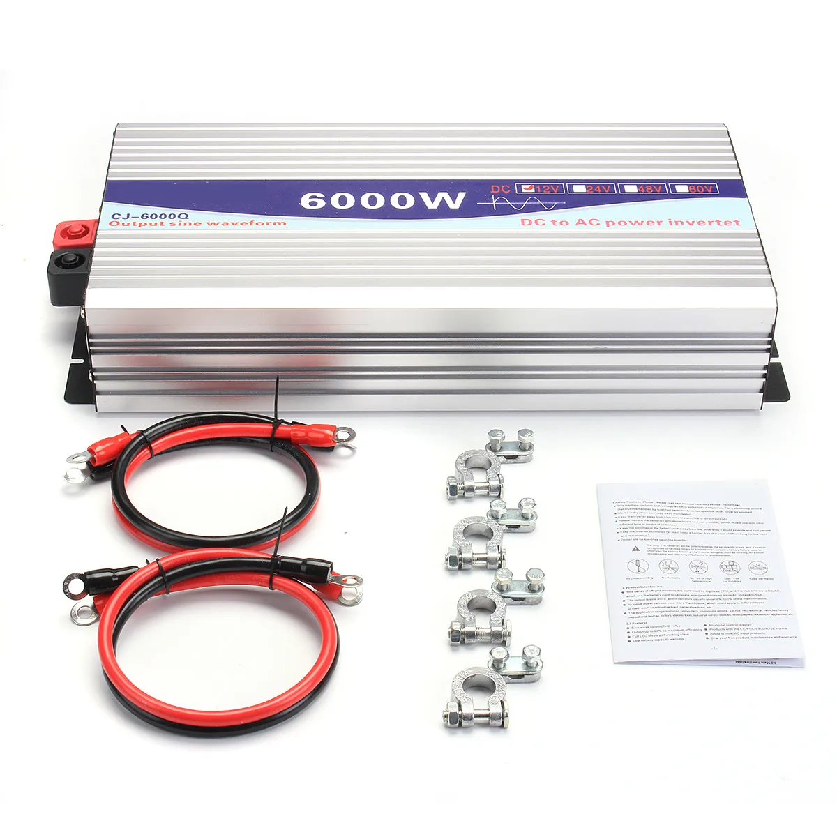 

Intelligent Screen Pure Sine Wave Power Inverter DC12V DC24V to AC220V 3000W-6000W Converter With LCD Display