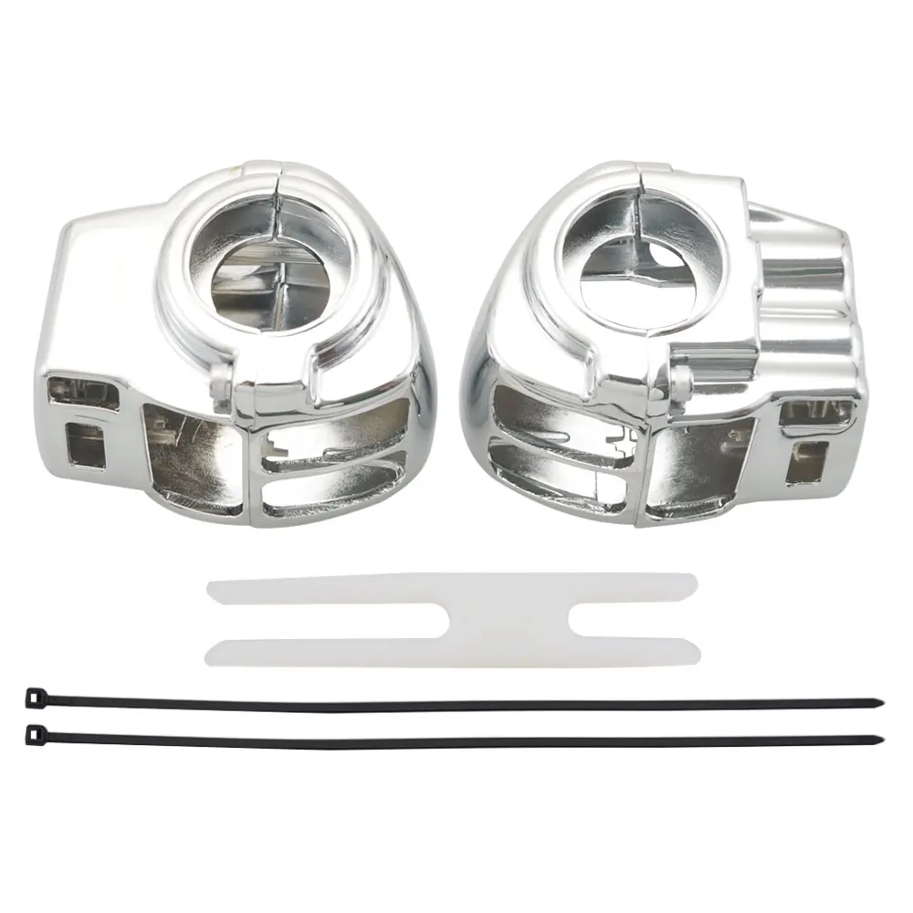 Black Handlebar Switch Housings Control Cover Kit For 2002-2012 Harley Davidson Road King FLHR//I