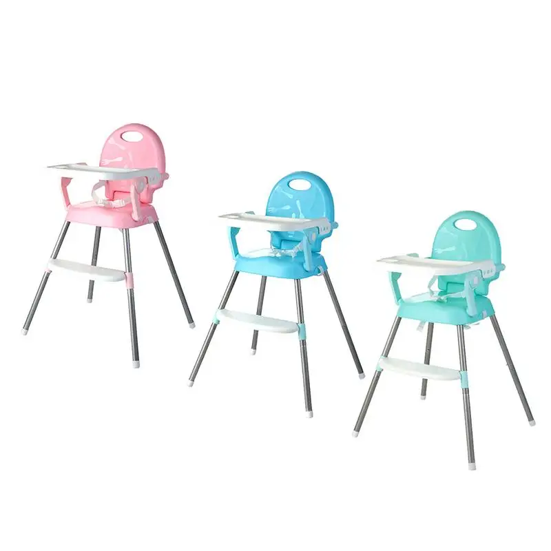 Детские счастливые стулья для кормления безопасности портативные настольные стулья высокий стул для детей Детские Пластиковые регулируемые обеденные стулья
