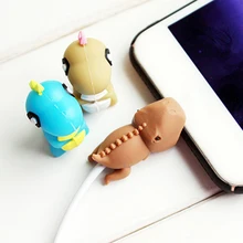 Зарядный кабель "мультяшка" устройства для сматывания шнуров защитный чехол Защита от пыли линии протектор анимированные животных моделирование защиты рукав