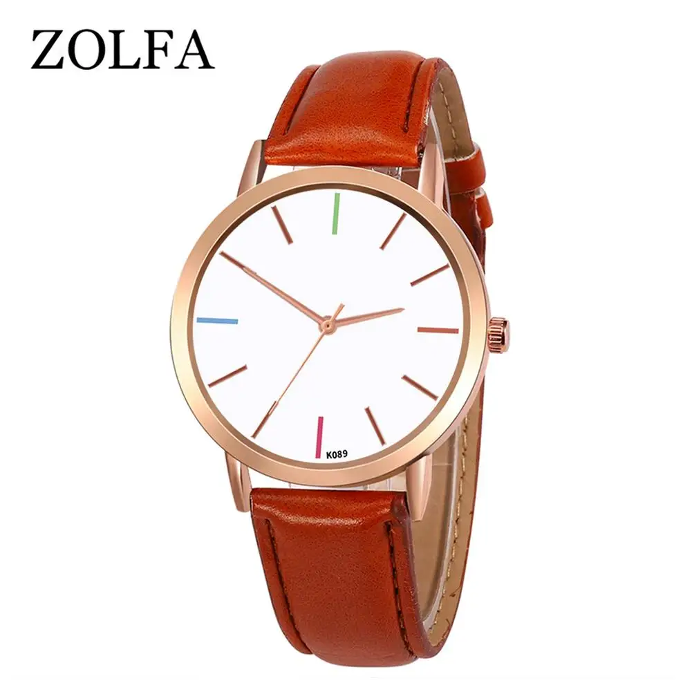 

Casual Watch Ladies PU Leather Fashion Personality Quartz Watch Luxury Analog Wrist Business Round Watch Female Clock Wholesale