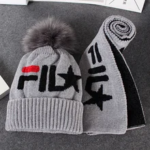 Junkun зимняя Мягкая флисовая вязаная шапка, шарф, набор для детей, новинка, утолщенная шапочка, шарф с последними заплатками