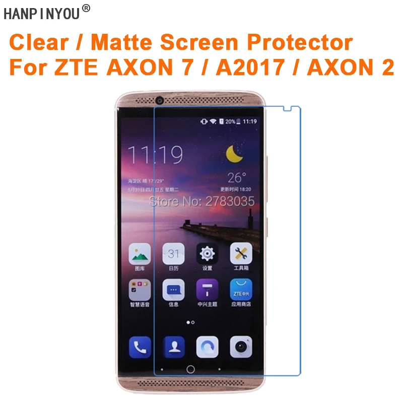 

For ZTE Axon 7 A2017 2 Axon7 Axon2 5.5" HD Clear / Anti-Glare Matte Screen Protector Protective Film Guard (Not Tempered Glass)