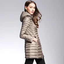 Woman Spring Padded Hooded Long Jacket White Duck Down Female Overcoat Ultra Light Slim Solid Jackets Coat Portable Parkas Woman Spring Padded Hooded Long Jacket White Duck Down Female Overcoat Ultra Light Slim Solid Jackets Coat Portable Parkas