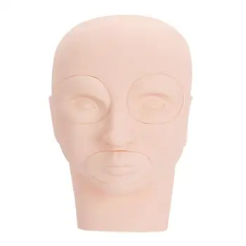 

Removable 3D Silicone Eyebrow Lips Face Head Practice Tattoo Training Model