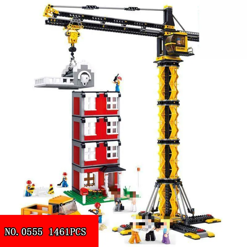 

1461pcs Alpinia Oxyphylla Plastic Block New Series Building Blocks Spelling Insert Group Combine Tower Crane 0555