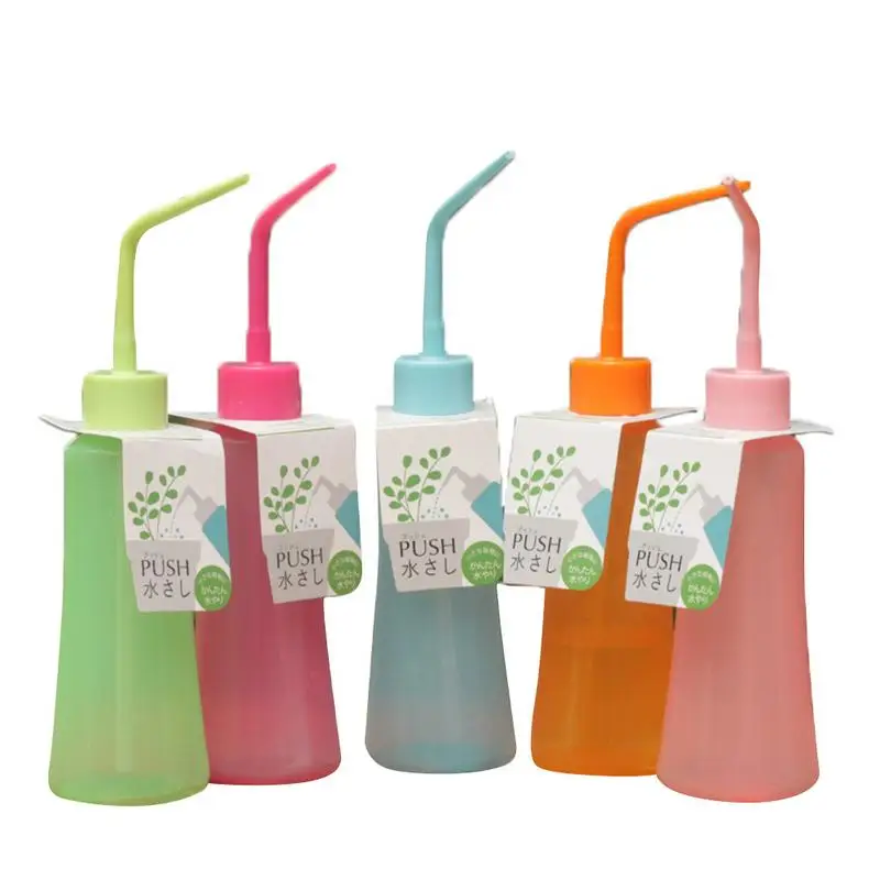 

250ml Bend Mouth Squeeze Watering Can Bottle Plastic Plant Water Bottles Garden Supplies Watering Can