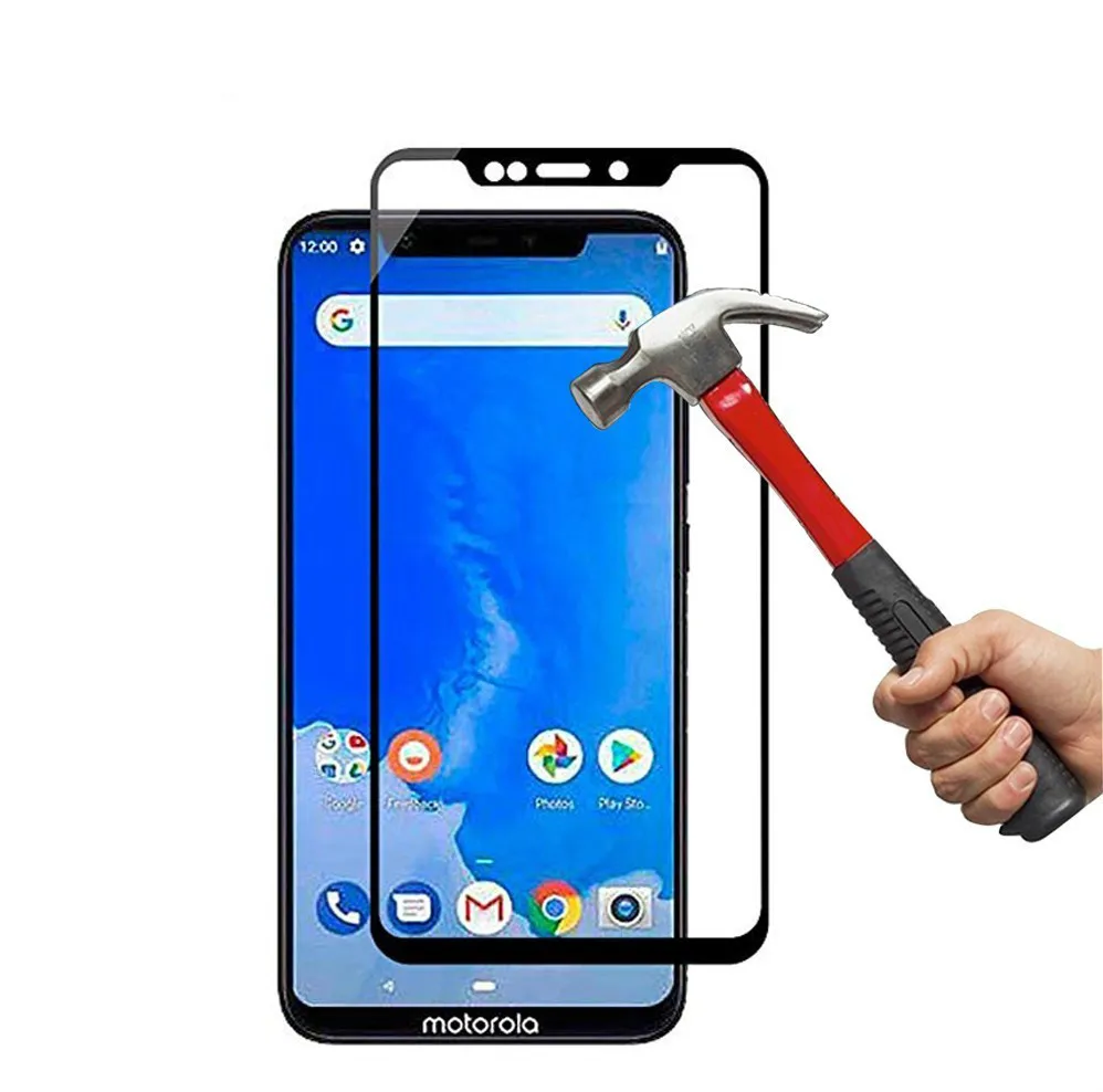 Закаленное стекло с полным покрытием для Moto E5 G6 Plus P30 Play Защита экрана Motorola Z2 Force Note
