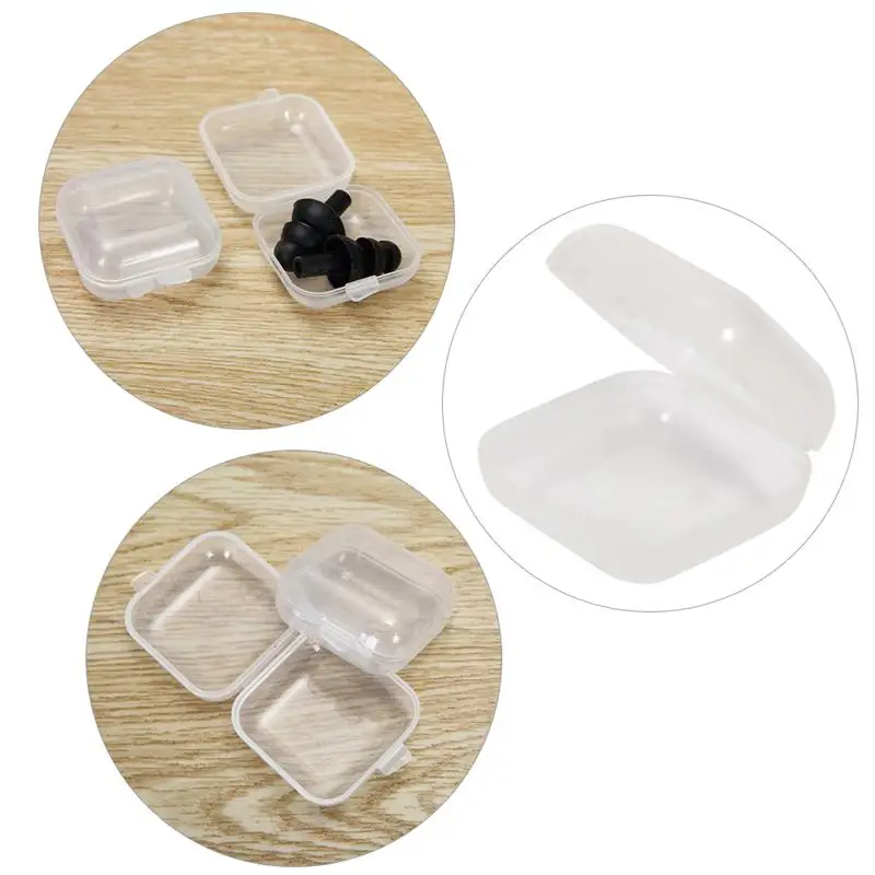 

1pc Transparent Mini Storage Box Organizer Without Cord PP Box With Cover Container Household Mini Storage Boxes 3.5x3.5x1.7cm