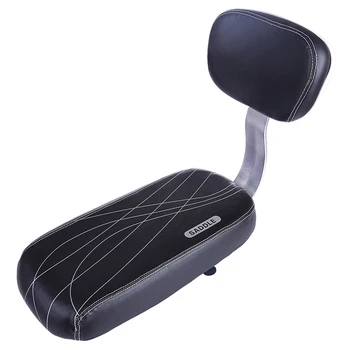 

2019 Soft Bicycle Back Baby Seat PU Leather Cover Cushion Bike Child Chair with Back Rest Release Saddle Cycling Accessories