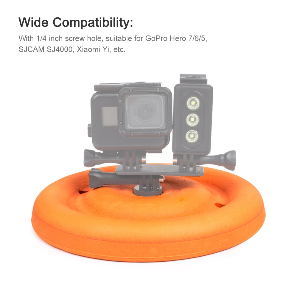 

Multi-function Floating Mount Waterproof Flying Disc with 1/4 Inch Screw Mount for GoPro SJCAM Sports Action Camera Accessories