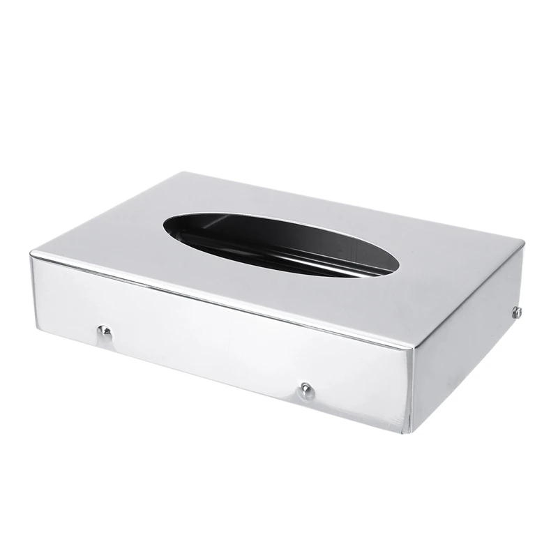 

Stainless Steel Paper Rack Tissue Container Box Chrome Colour Cover Hotel Bedroom Office Towel Napkin Paper Holder Case