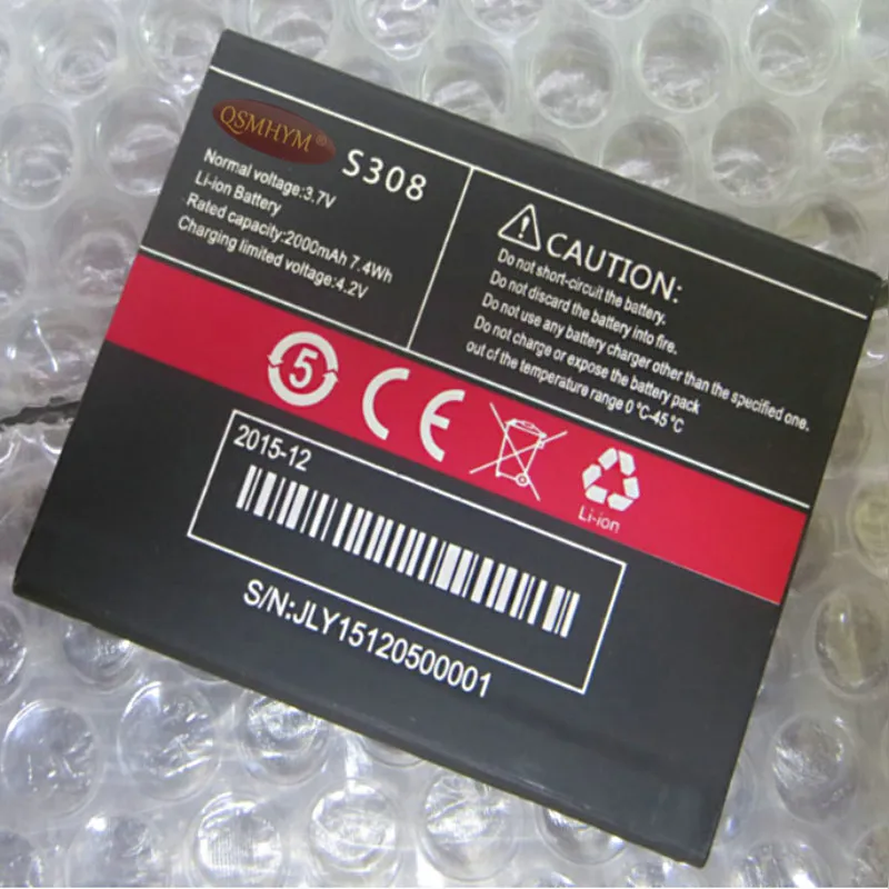 QSMHYM Новый S308 2000mAh 3 7 V аккумулятор для CUBOT замена мобильного телефона с номером
