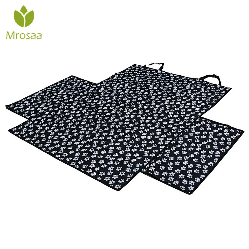 Pet Dog Travel Waterproof Car Mat SUV Trunk Pet Car Seat Cover Pet carriers Oxford Fabric Paw pattern Car Pet Cover Mat Cushion