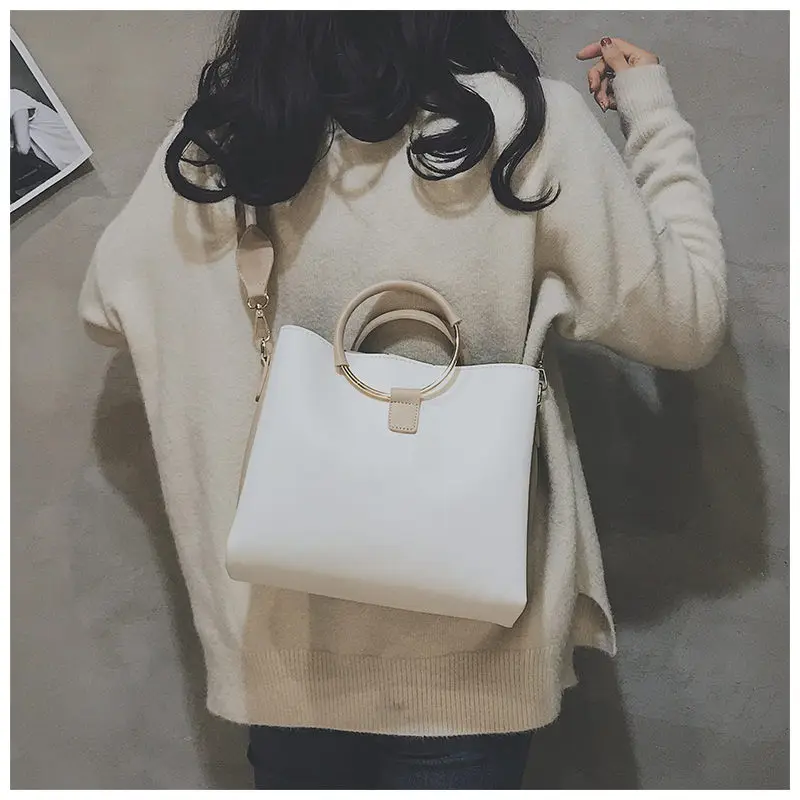 VOLESS العلامة التجارية عالية الجودة النساء كبيرة دلو حقائب الأعلى مقبض Crossbody أكياس الإناث 2019 واسعة حزام النساء حقيبة كتف Bolosa
