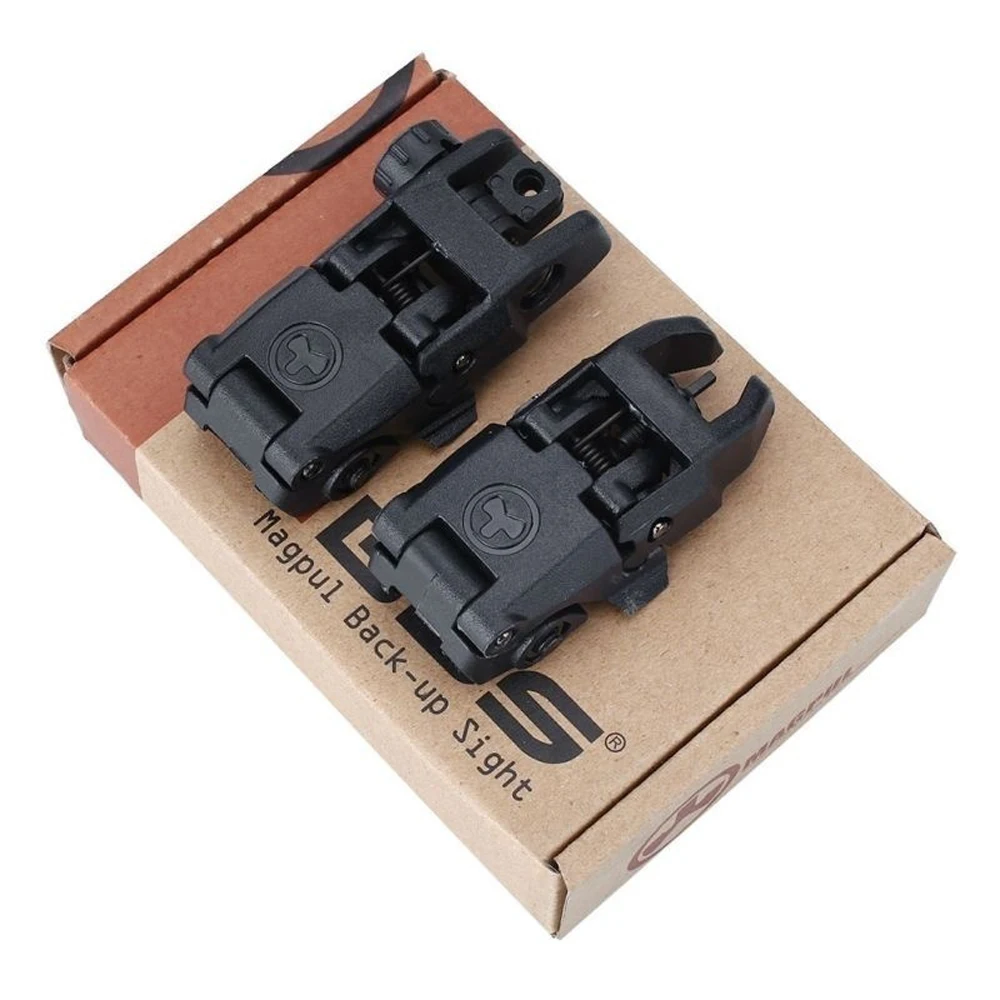 

Outdoor Tactical Folding Front and Rear Flip Up Backup Sights Set Cap Pistol Appearance Change Accessories