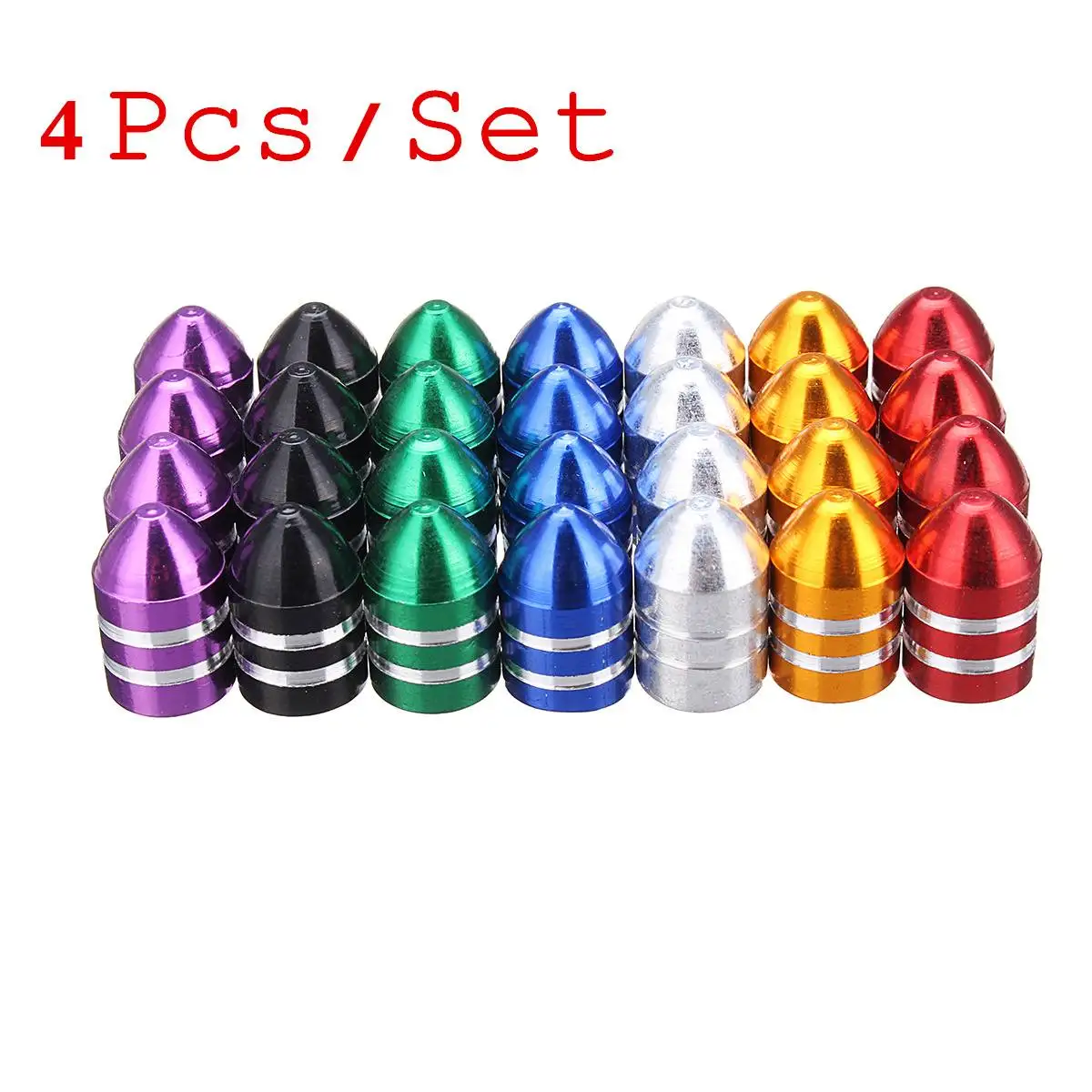 

4pcs Universal Motorcycle Car Wheel Tire Valve Caps StemCase Bullet Style Air Port Cover For VW For Honda For BMW For Peugeot