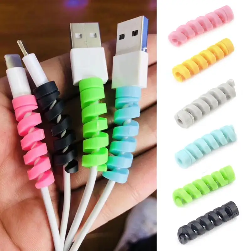 

1PC Cable Winder Cord Case Data Line Cable Protector Cover For IPhone XR/XS/8 USB Charging Cable Protector Random Color #7