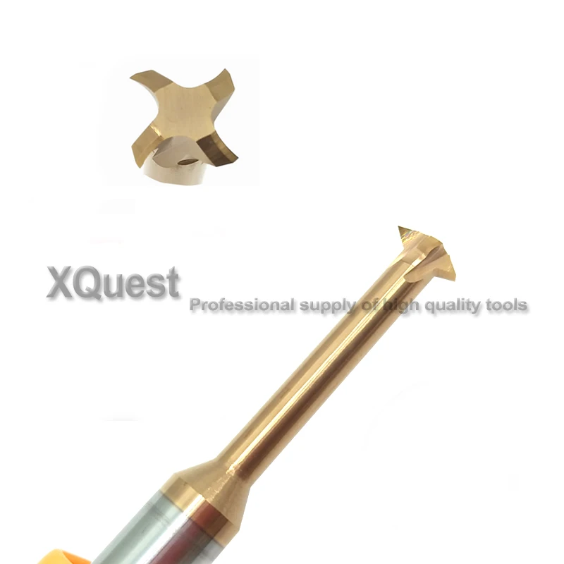 XQuest Tin Solid Carbide Thread Milling Cutter Pith 0.3 - 0.6 0.4 - 0.8 0.5 - 1.0 CNC Single Teeth thread Mill Cutters P 0.75 2