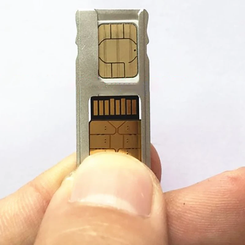 Powstro двойной адаптер для MicroSD Micro SIM карты гибридный двойной для Android Extender 2 Micro Расширение адаптер