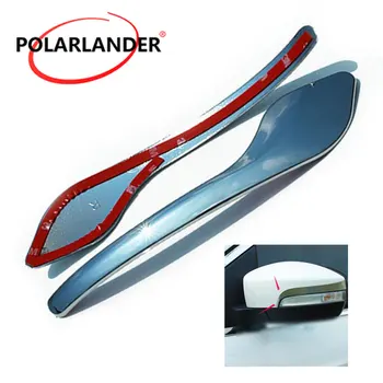 

For Ford Kuga Escape 2013 2014 2Pcs Chrome Rearview Mirror Side Molding Stripe Cover Trim Protection Decoration Sticker