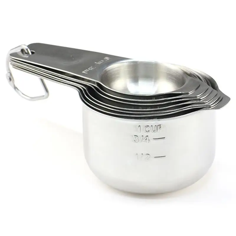 [7 Piece]Stainless Steel Measuring Cups Made of 1 Solid Piece 304