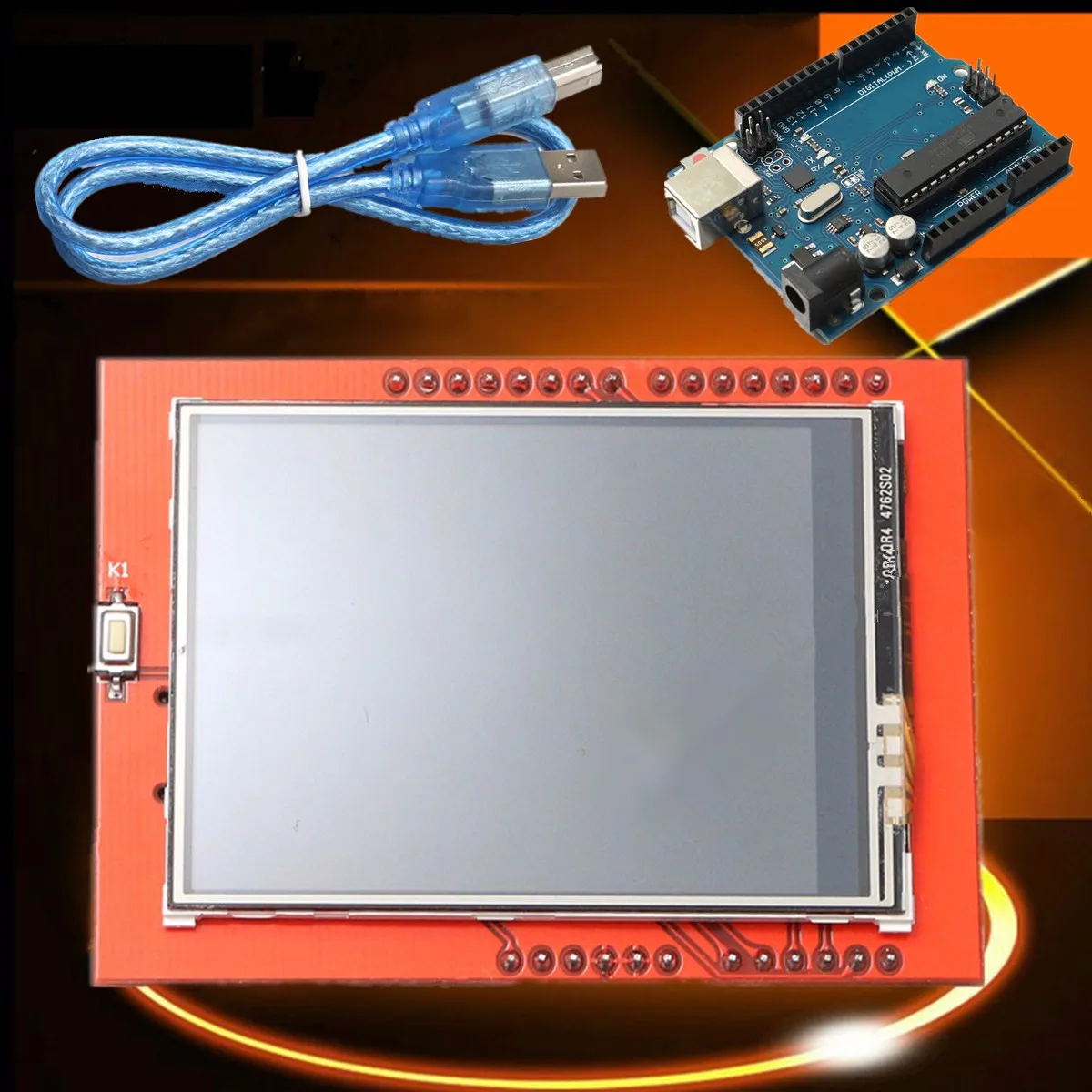 UNO-R3 ATmega328P плата 2,4 дюймов TFT lcd сенсорный экран модуль комплект для Arduino 240x320 быстрая передача USB 32k флэш-памяти