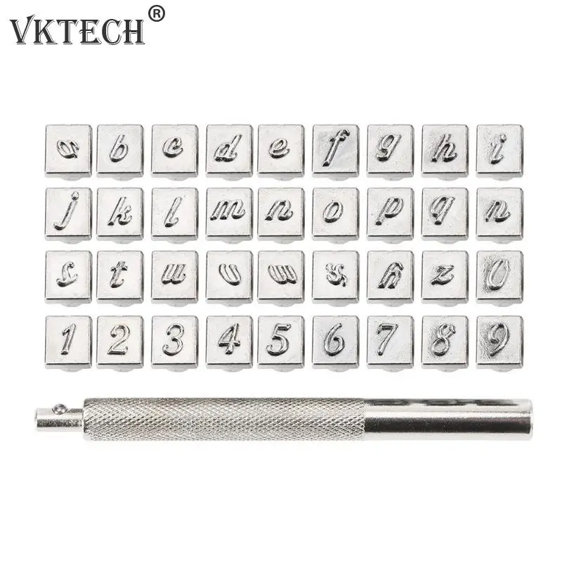 

36pcs Steel Alphabet Number Stamp Punch Set for Leather Wood Craft Tools Kit Metal Leather Punch Tools Staming Leathercraft