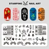 Kimcci Christmas Nail Art Stamping Plate Snowflake Reindeer Tree New Year Pattern Manicure Image Template Festival Nails Stencil 3
