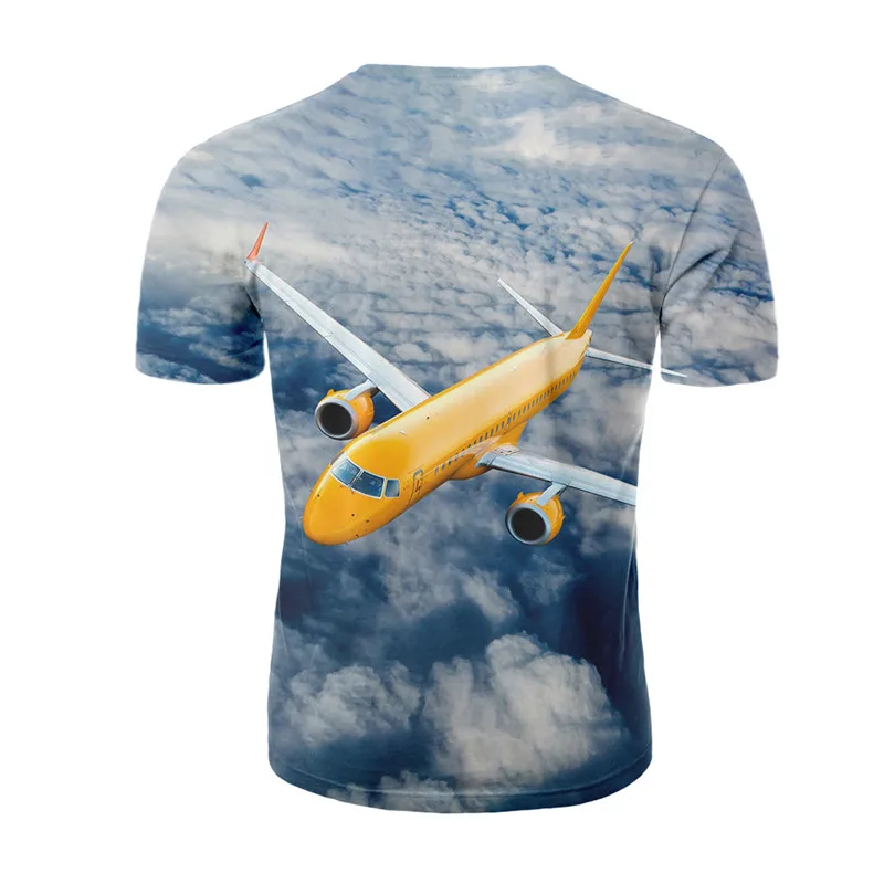 YELITE a row of planes футболка для взлета уличная одежда 3d Мужская с рисунком желтый