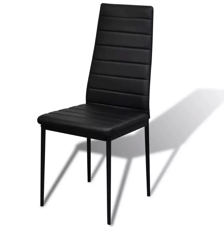VidaXL 5pcs Dining Room Sets Modern Design High Quality Artificial Leather Table And Chairs Wooden Black Chair Set VidaXL 5pcs Dining Room Sets Modern Design High Quality Artificial Leather Table And Chairs Wooden Black Chair Set